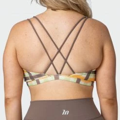 Muscle Nation Whirlwind Bralette - Checked Out Print