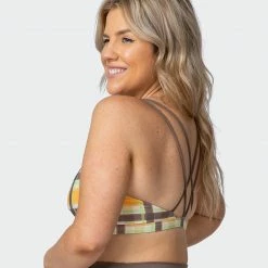 Muscle Nation Whirlwind Bralette - Checked Out Print