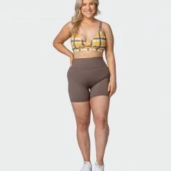 Muscle Nation Whirlwind Bralette - Checked Out Print