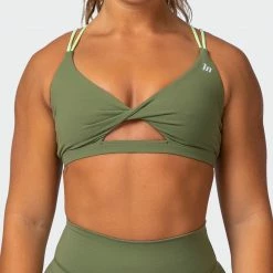 Muscle Nation Whirlwind Bralette - Green Ivy