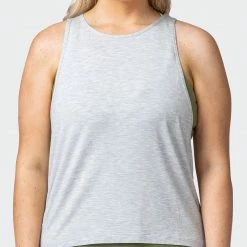 Muscle Nation Whirlwind Tank - Light Grey Marl