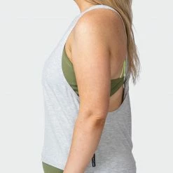 Muscle Nation Whirlwind Tank - Light Grey Marl