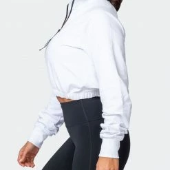 Muscle Nation Post Game Quarter Zip Jumper - White