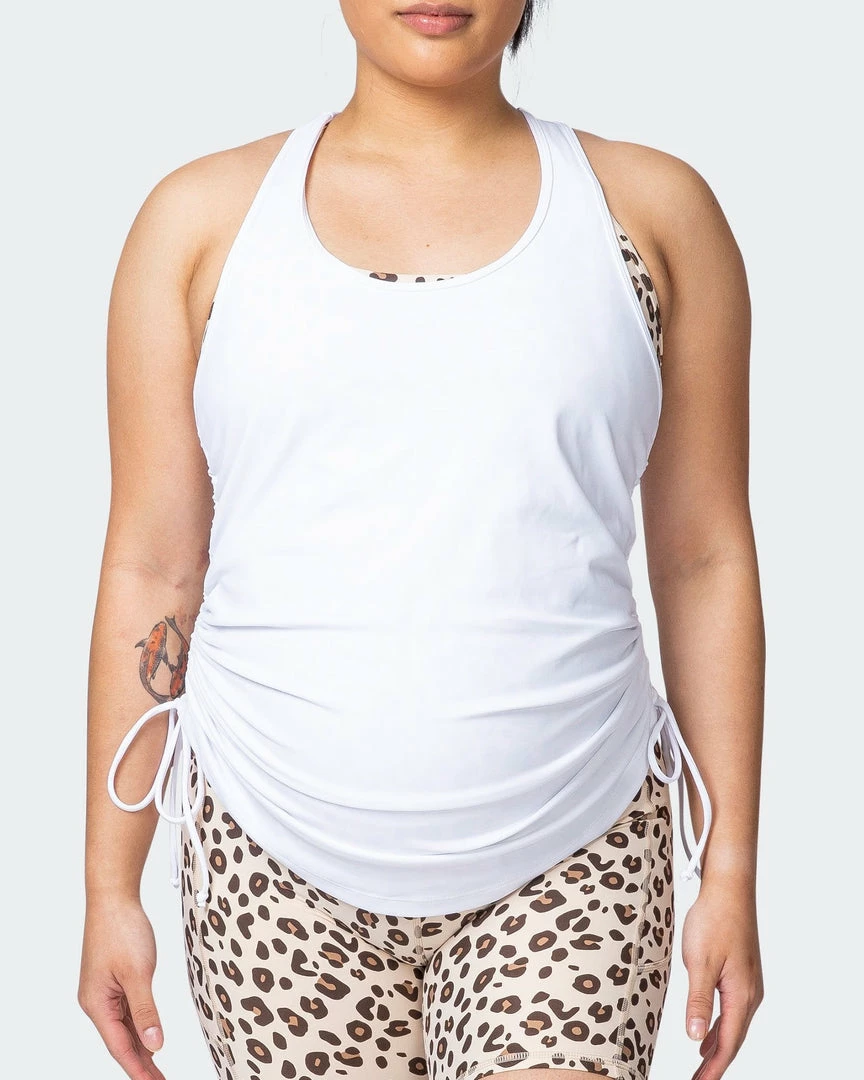 Hot Sale ๐ฏ Muscle Nation Side Tie Maternity Tank - White โ 4 Muscle Nation Side Tie Maternity Tank - White