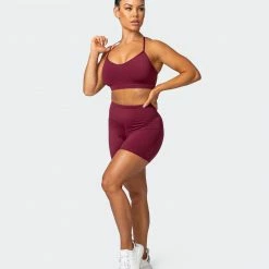Muscle Nation Free Throw Bralette - Wine