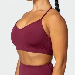 Muscle Nation Free Throw Bralette - Wine