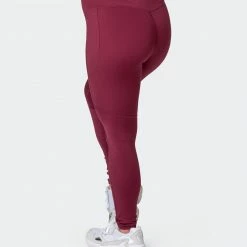 Muscle Nation Womens Maternity Superior Squat Pocket Leggings - Wine