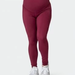 Muscle Nation Womens Maternity Superior Squat Pocket Leggings - Wine