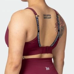 Muscle Nation Womens MN Classic Maternity Bra - Wine