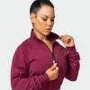 Wholesale ๐ Muscle Nation ๐ฉ Womens Post Game Quarter Zip Jumper - Wine โญ 2 Muscle Nation Womens Post Game Quarter Zip Jumper - Wine