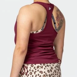 Muscle Nation Side Tie Maternity Tank - Wine Womens