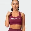 Muscle Nation Strike Bra - Wine Womens