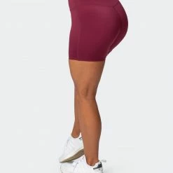 Muscle Nation Superior Squat Bike Shorts - Wine Non Scrunch