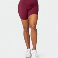 Muscle Nation Superior Squat Bike Shorts - Wine Non Scrunch