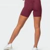 Muscle Nation Prize Fighter Bike Shorts - Wine W/ White & Fawn