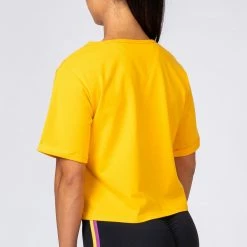 Muscle Nation Womens Casual Tee - Mango / Black