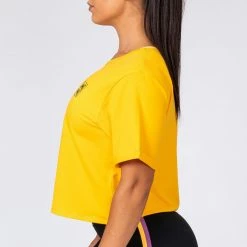 Muscle Nation Womens Casual Tee - Mango / Black