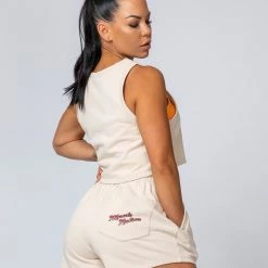 Muscle Nation Womens Cropped Surf Tank - Sand