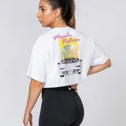 Muscle Nation 30% EOFY SALE Womens Cropped Vintage Tee - Lambo