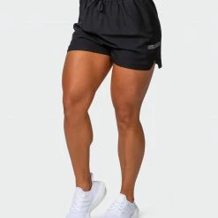 Muscle Nation Womens Elevate Active Shorts - Black