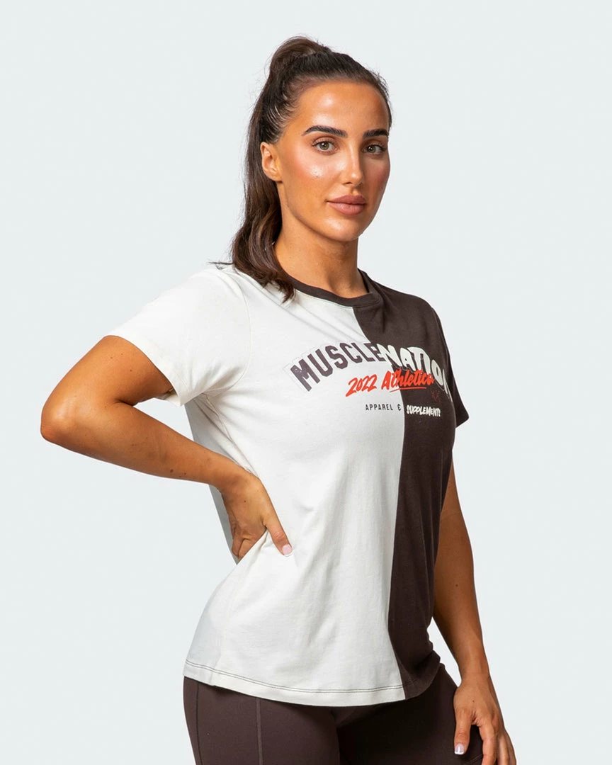 Best reviews of ๐ Muscle Nation ๐ฉ Womens Regular Fit Athletica Tee - Cocoa / Dew โ 3 Muscle Nation Womens Regular Fit Athletica Tee - Cocoa / Dew