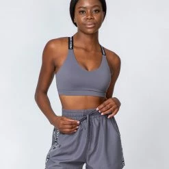 Muscle Nation Tempo Training Shorts - Sleet Grey Womens