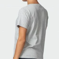 Muscle Nation Womens Timeless Tee - Light Grey Marl