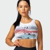 Wholesale ๐งจ Muscle Nation World Champion Rib Cropped Tank - White ๐ฉ Womens ๐ 2 Muscle Nation World Champion Rib Cropped Tank - White Womens