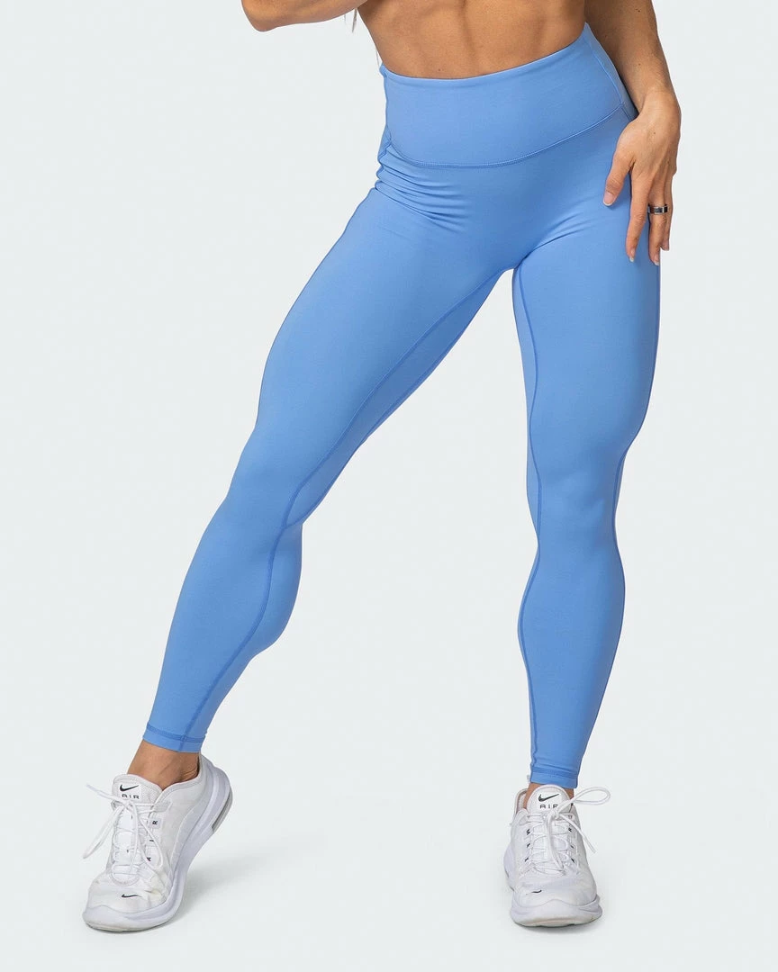 Promo ⭐ Muscle Nation Zero Rise Ankle Length Leggings - Arctic Blue 😉 3 Muscle Nation Zero Rise Ankle Length Leggings - Arctic Blue