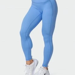 Promo ⭐ Muscle Nation Zero Rise Ankle Length Leggings - Arctic Blue 😉 12 Muscle Nation Zero Rise Ankle Length Leggings - Arctic Blue