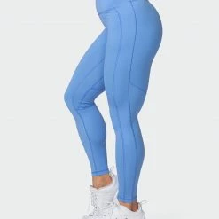 Promo ⭐ Muscle Nation Zero Rise Ankle Length Leggings - Arctic Blue 😉 13 Muscle Nation Zero Rise Ankle Length Leggings - Arctic Blue