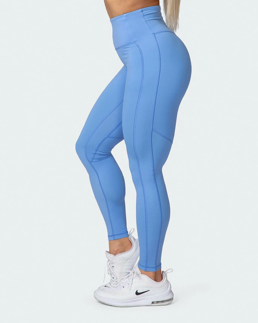 Promo ⭐ Muscle Nation Zero Rise Ankle Length Leggings - Arctic Blue 😉 7 Muscle Nation Zero Rise Ankle Length Leggings - Arctic Blue