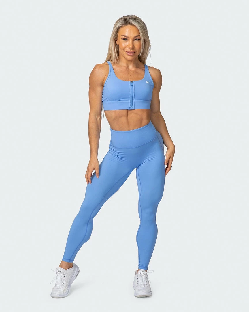 Promo ⭐ Muscle Nation Zero Rise Ankle Length Leggings - Arctic Blue 😉 8 Muscle Nation Zero Rise Ankle Length Leggings - Arctic Blue