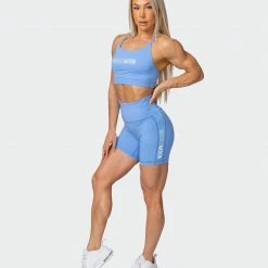 Muscle Nation Zero Rise Bike Shorts - Arctic Blue Featured