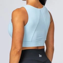 Muscle Nation Zip Up Bra - Freeze