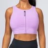 Muscle Nation Womens Zip Up Bra - Lilac